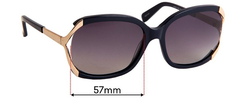 Sunglass Fix Replacement Lenses for Kate Spade Laurie/S - 57mm Wide